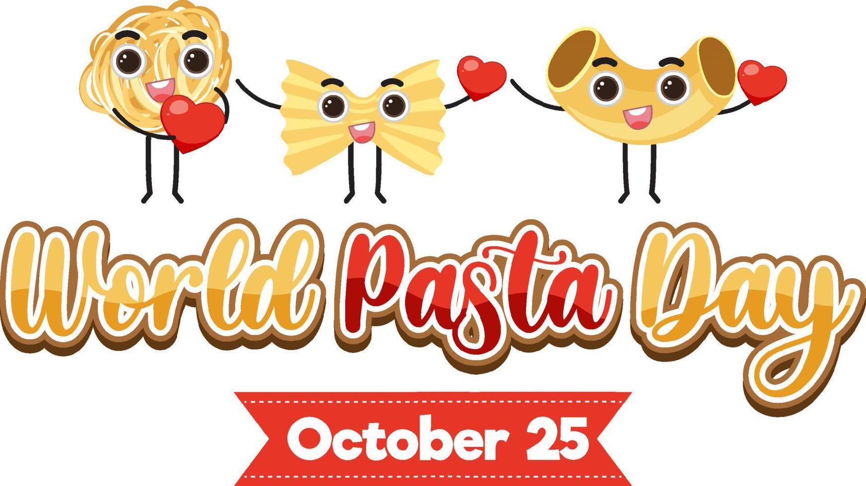 World Pasta Day Poster Design vector