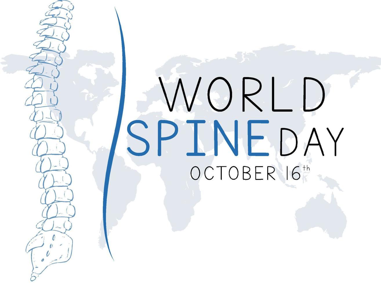 World Spine Day Banner Design vector