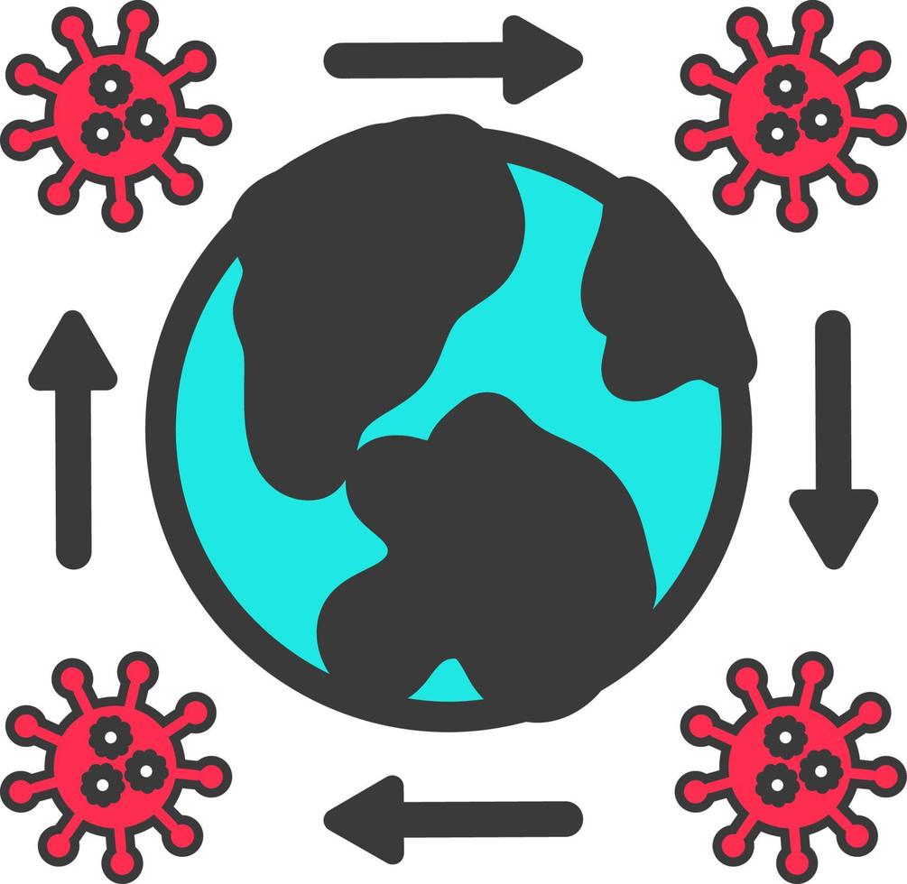 Infection Virus Icon, Outline Style vector