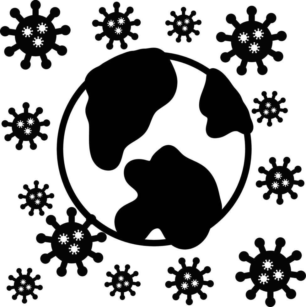 Bacterial Virus Icon vector