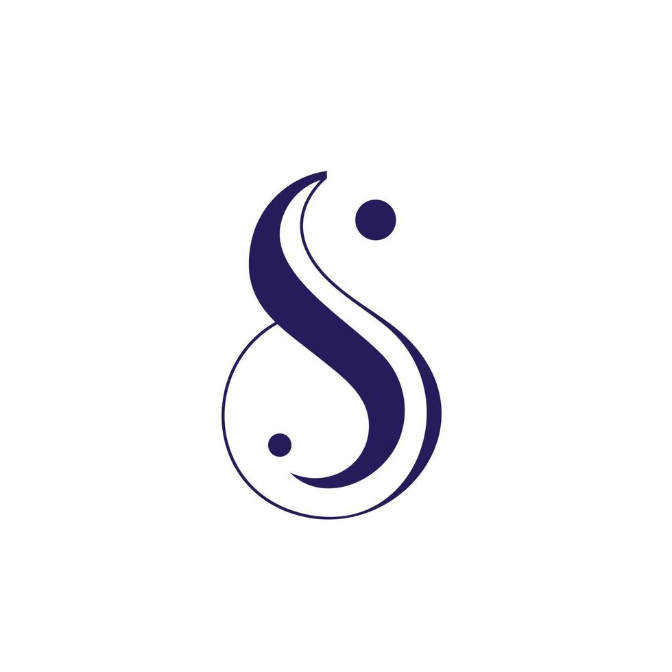 S letter luxury abstract logo vector