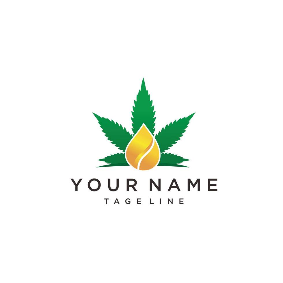 Cannabis oil logo design inspiration cbd oil logo marijuana leaf symbol cbd product logo vector