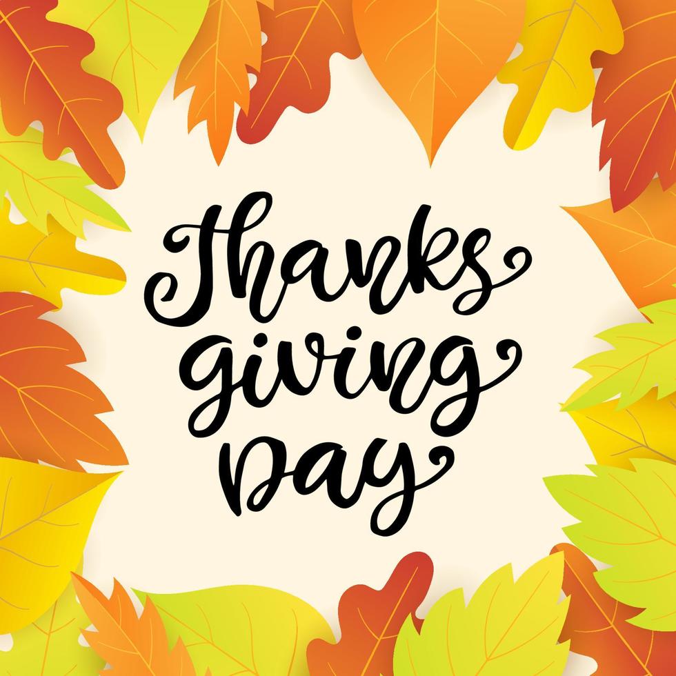 Thanksgiving Day poster template vector