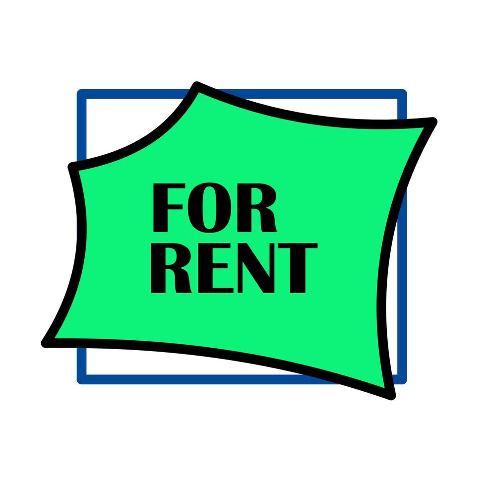 For Rent Sign vector