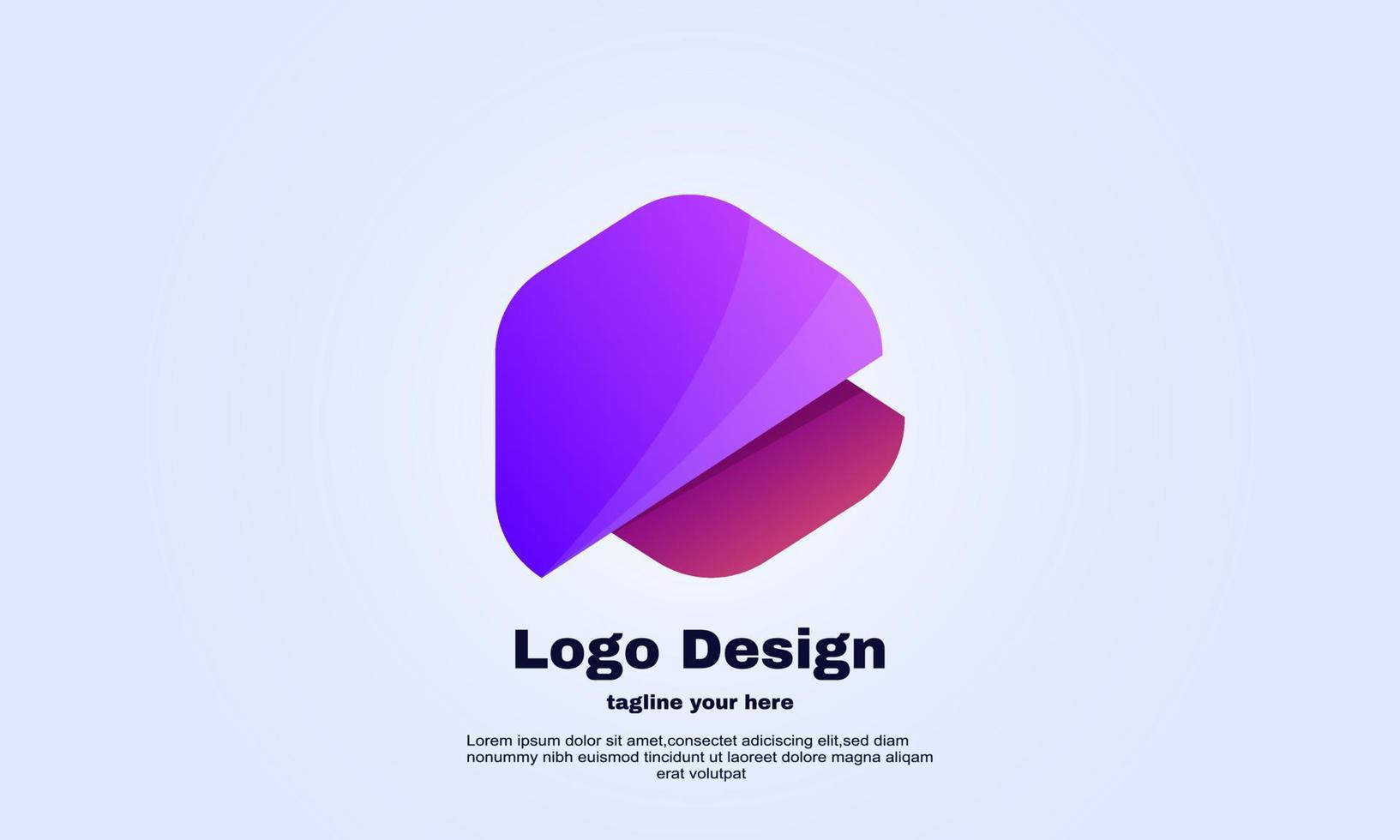 unique initial logo R colorful minimalist design isolated on vector