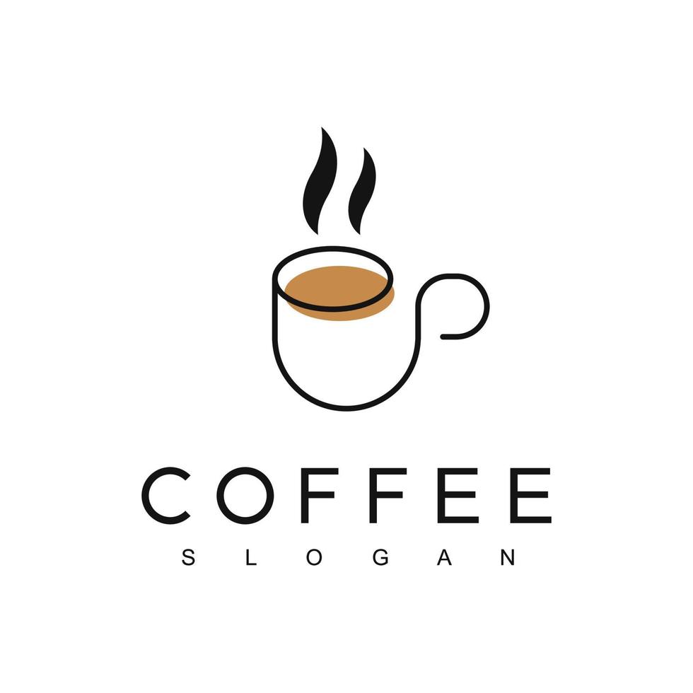 Coffee logo design template With Vintage Concept style For coffee shop And Cafe Business vector
