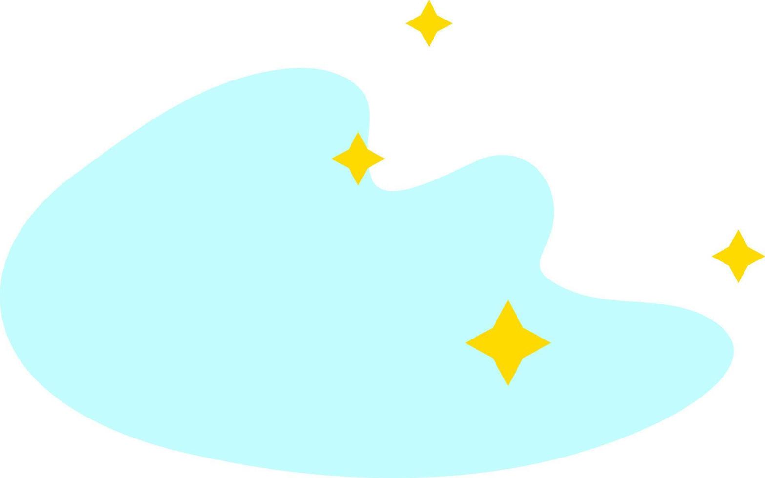 Starry sky clouds icon vector