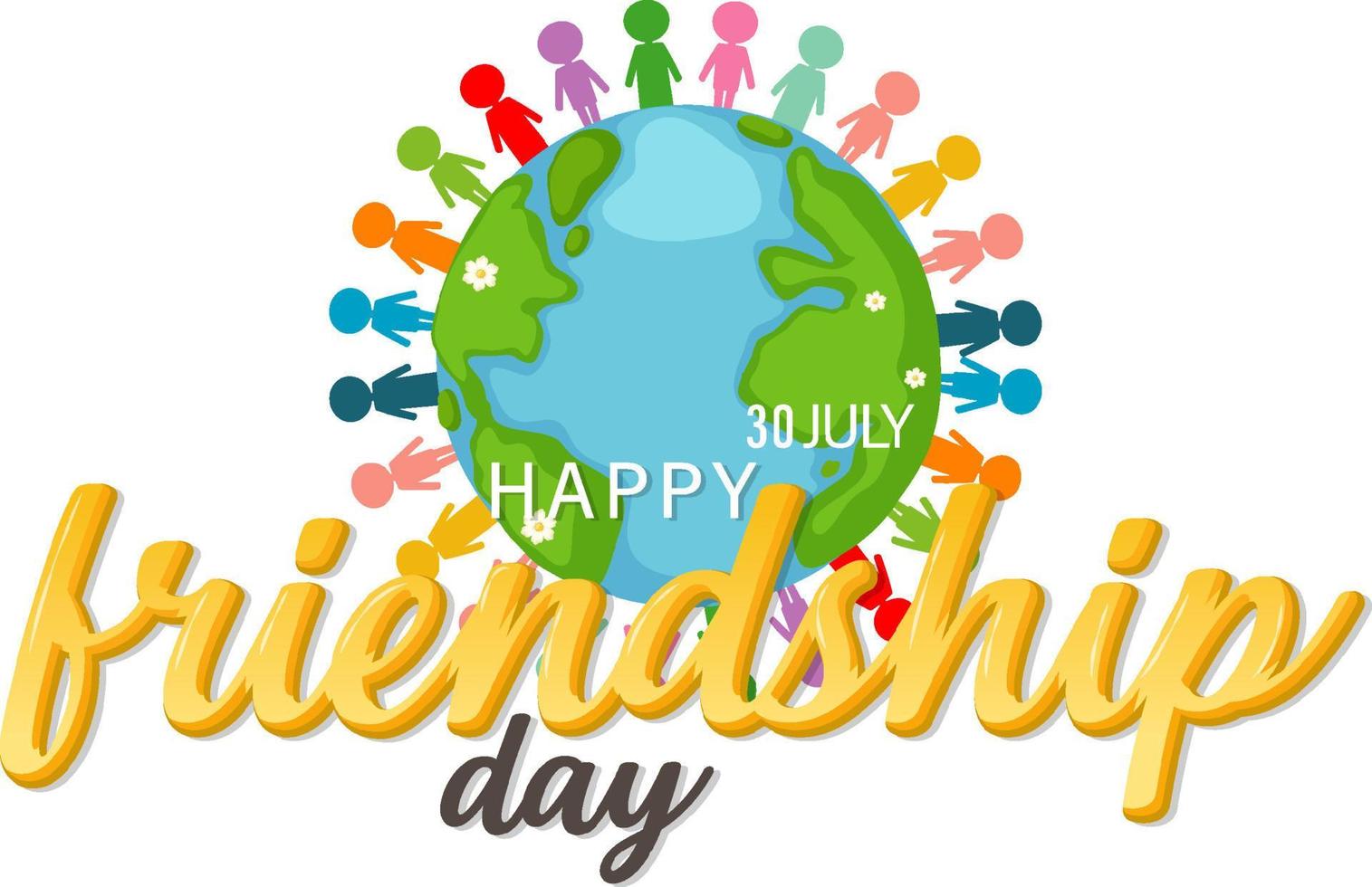 International Friendship Day banner design vector