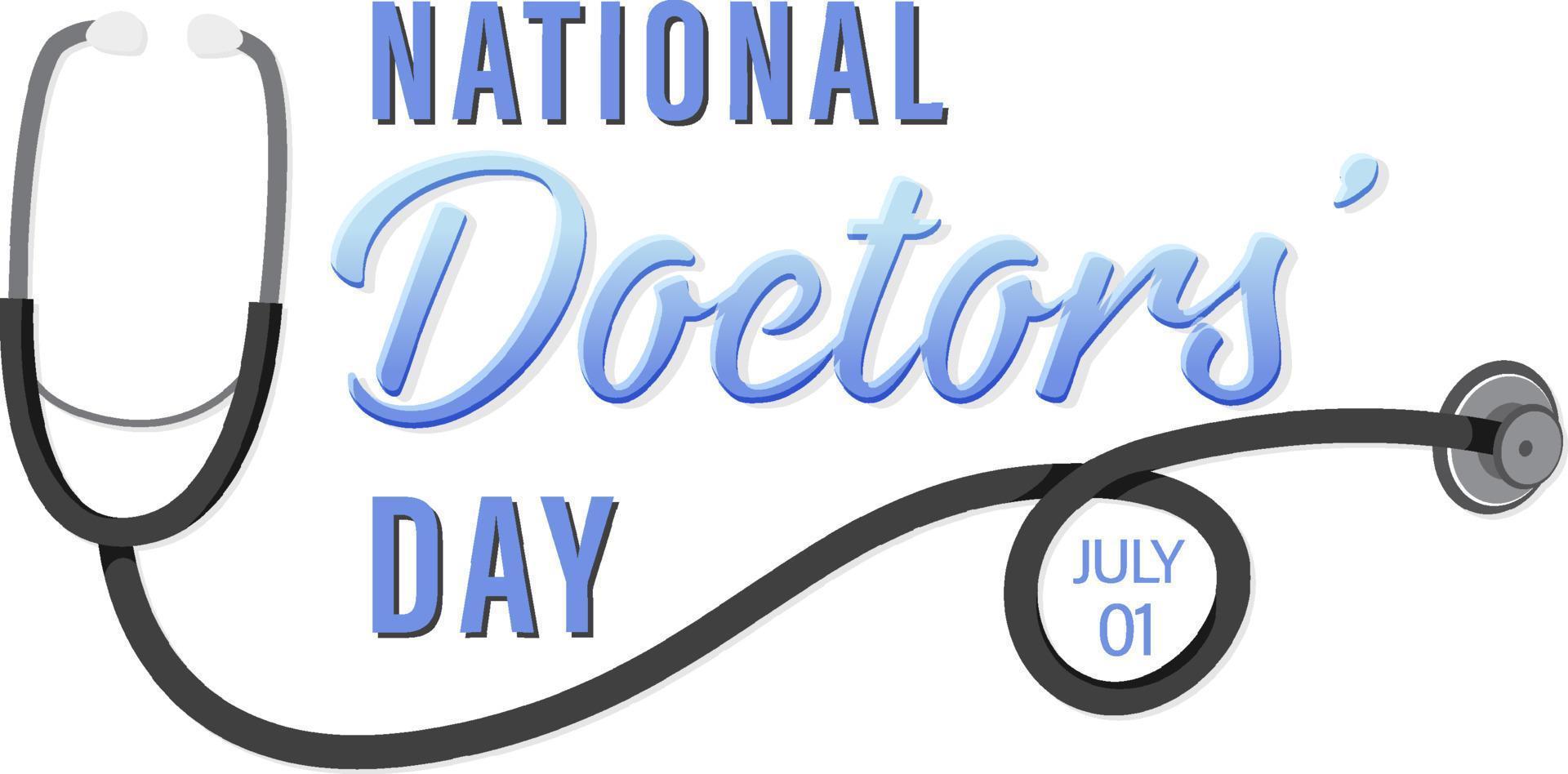 National doctor day in July logo vector