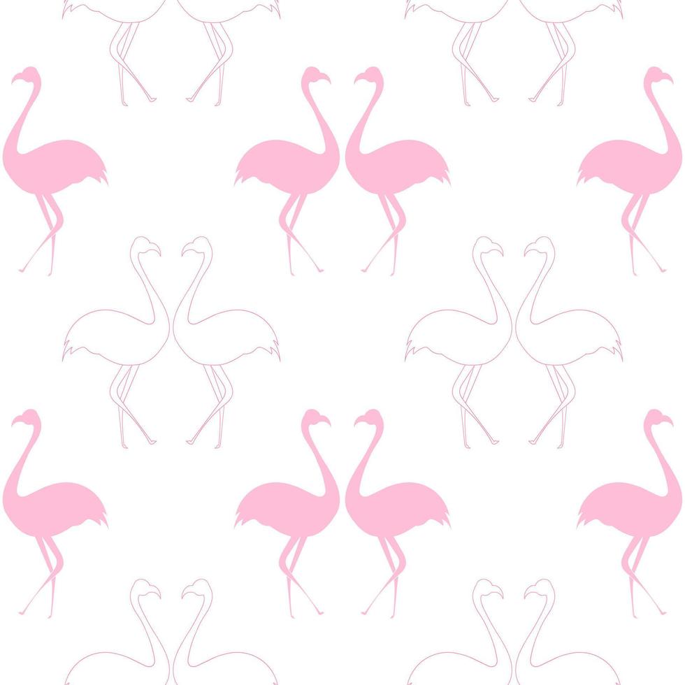 flamingo bird seamless pattern 2 vector