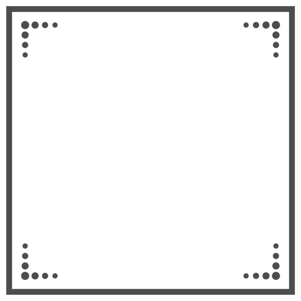 black simple line border frame vector