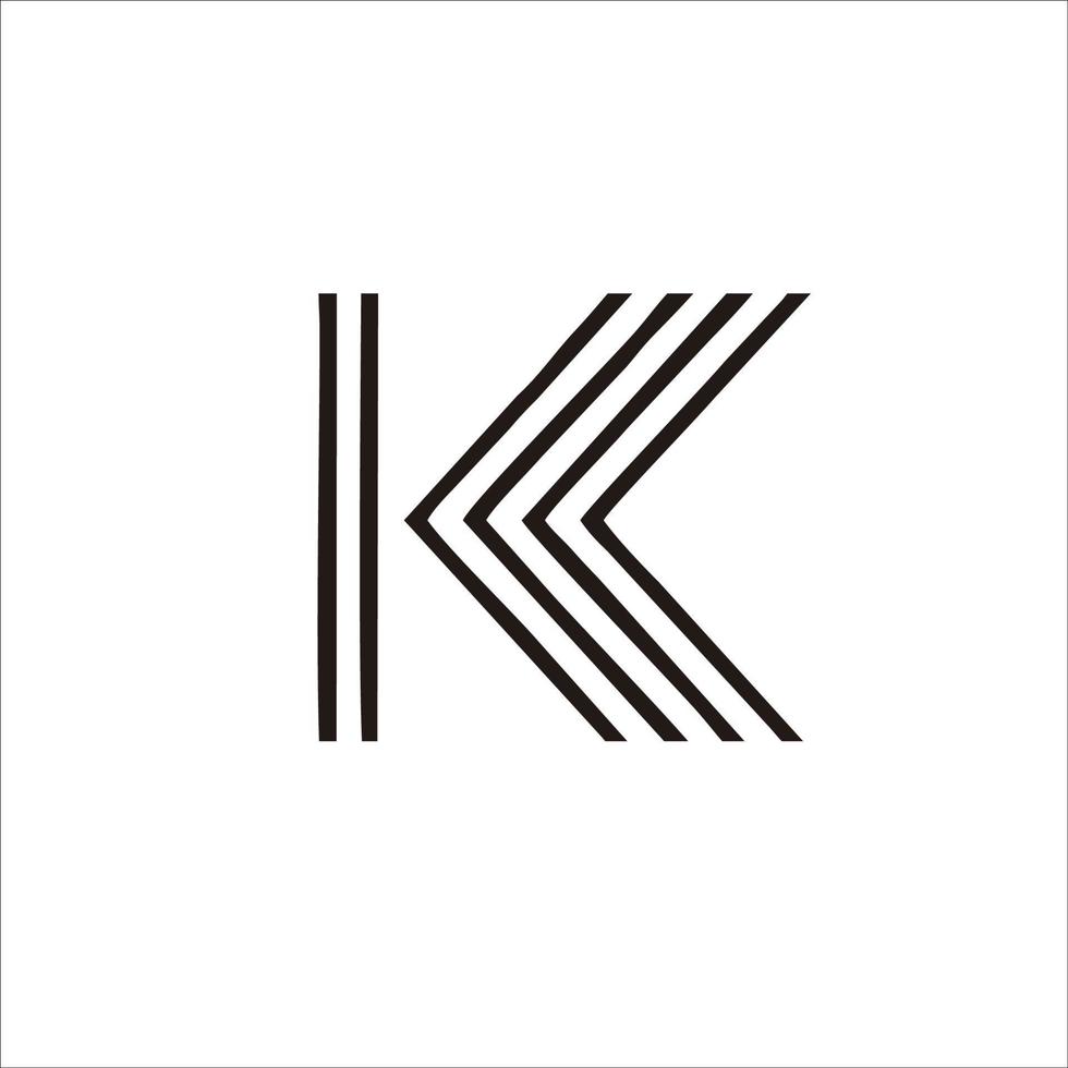 Print design letter K logo for your brand and identity vector