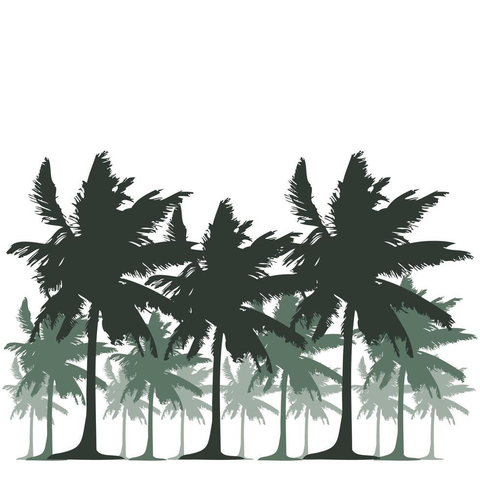 coconut garden design vector