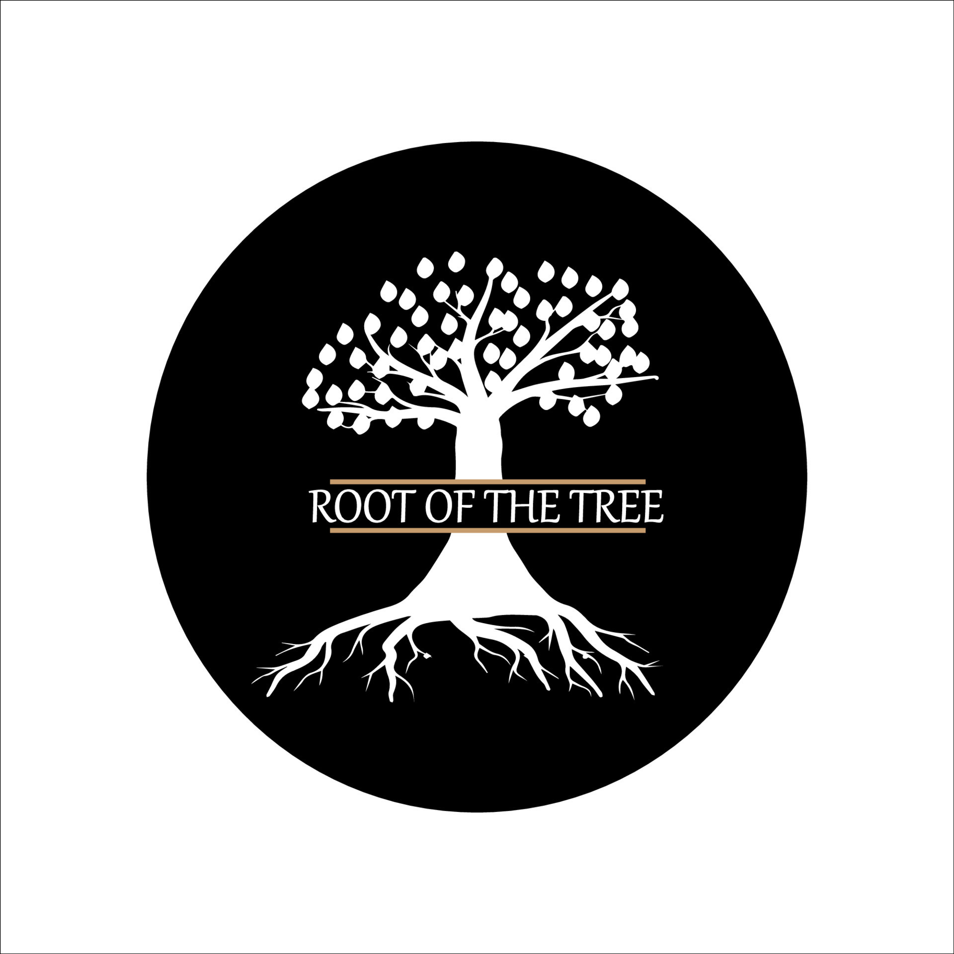 Logo Type Tree and Roots Circle Black and White 19861482 Vector Art at