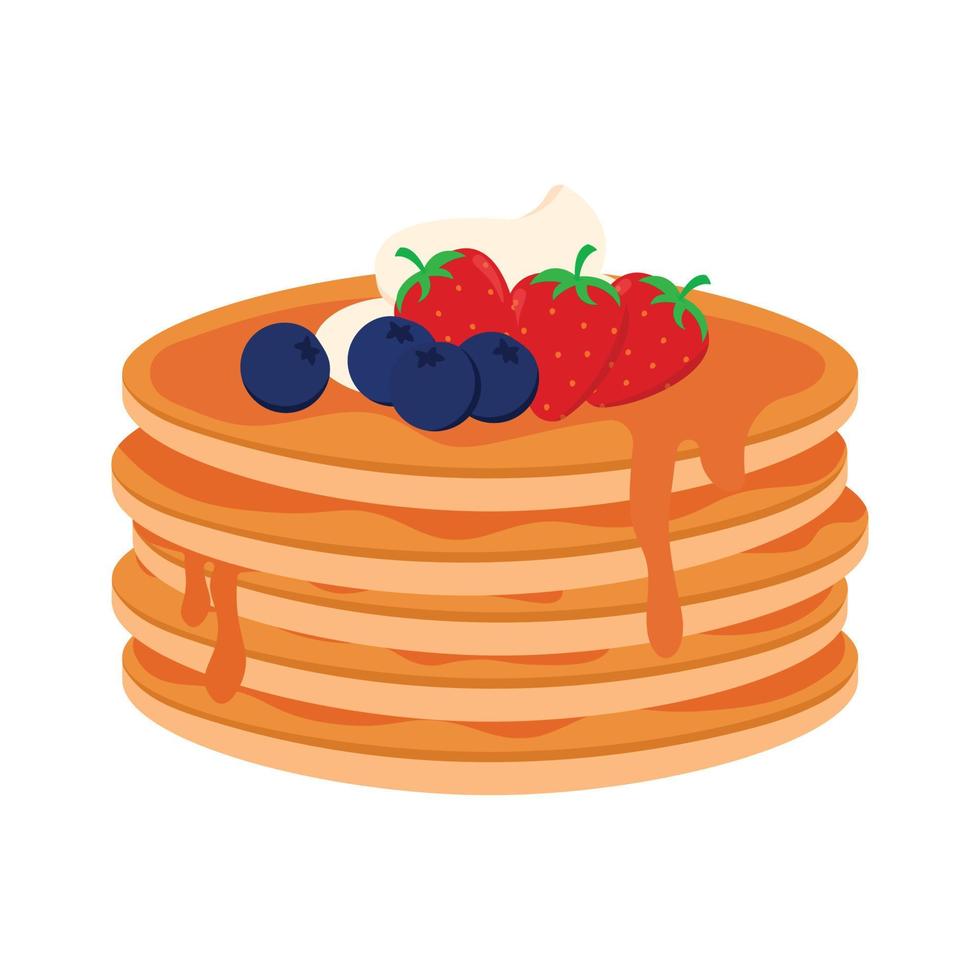 Animated Pancake for Shrove Tuesday Breakfast Vector Illustration