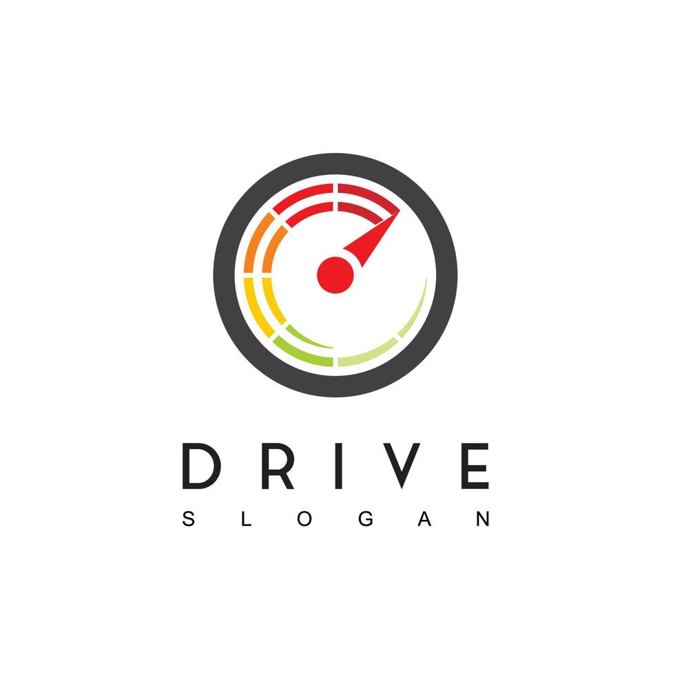 Drive Logo Steering Wheel Icon vector