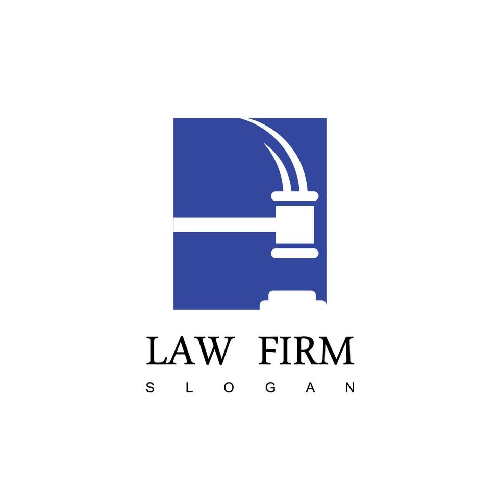 vector de diseño de logotipo de bufete de abogados
