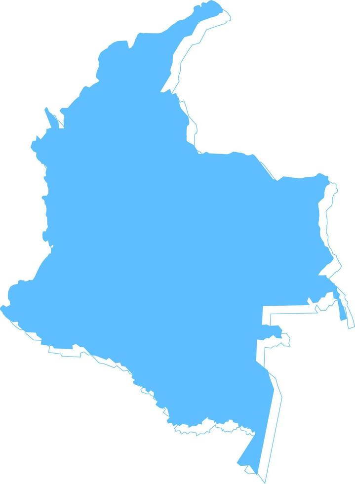 Colombia vector map.Hand drawn minimalism style.