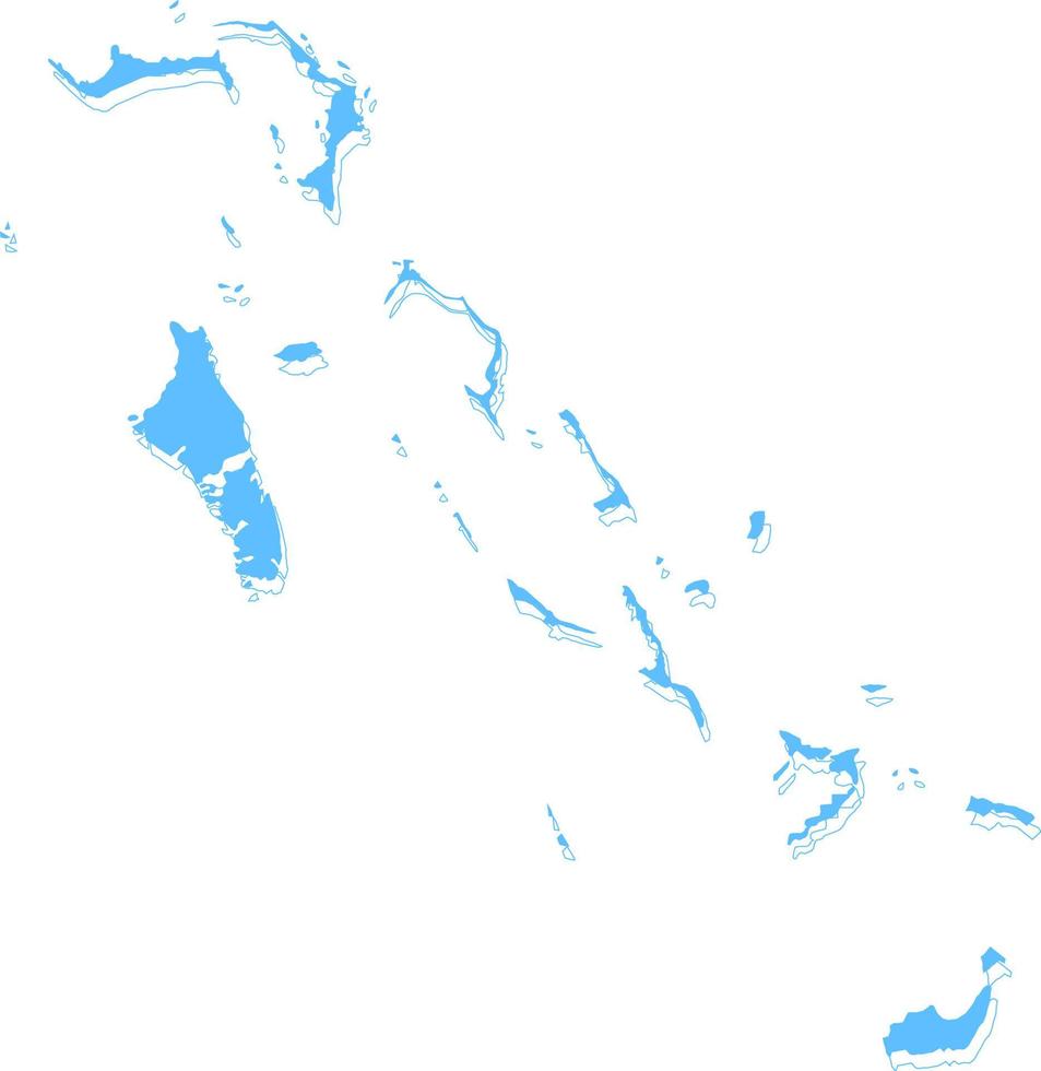 The Bahamas vector map.Hand drawn minimalism style.