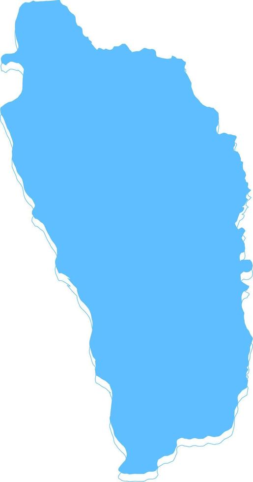 Dominica vector map.Hand drawn minimalism style.