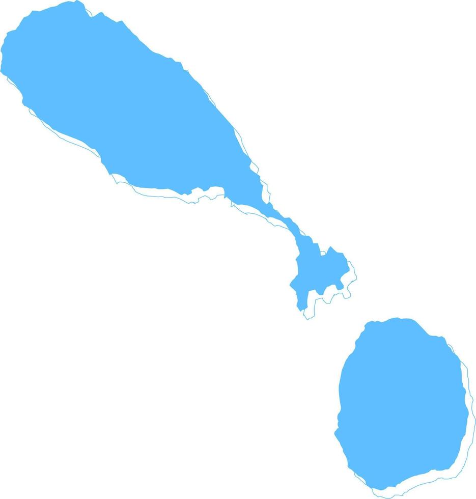 Santo kitts y nevis vector mapa.mano dibujado minimalismo estilo.