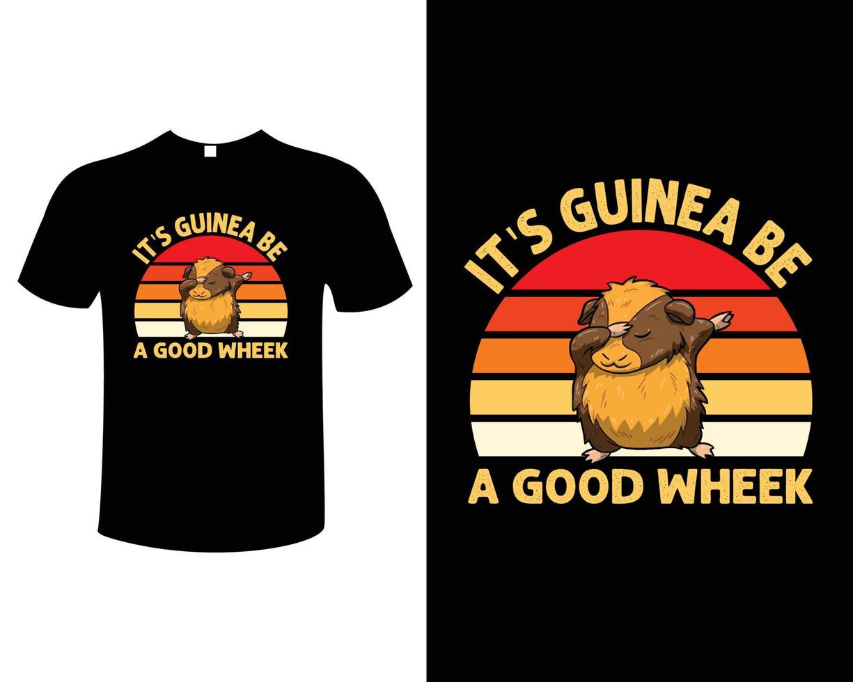 Guinea Pig Vector T-Shirt Design Template