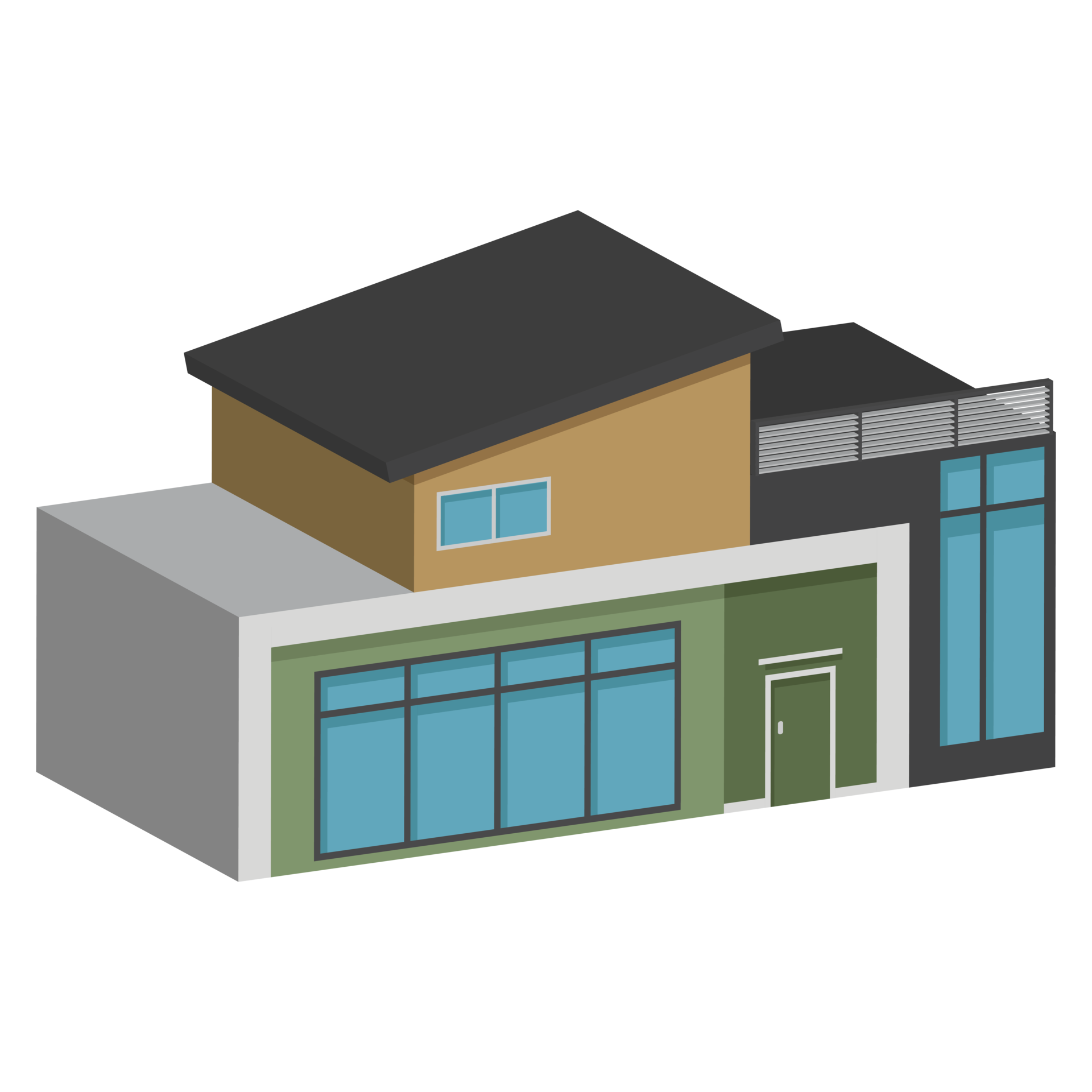 3D Modern House Or Home Isometric Modern Building And Architecture free-3d-modern-house-or-home-isometric-modern-building-and