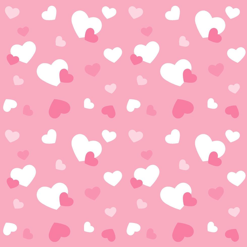 Sweet pink seamless heart background For destroying fabrics, wall patterns or other products. vector