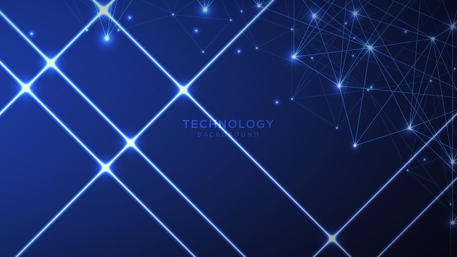 Abstract Digital Technology Background with Network Connection Lines vector