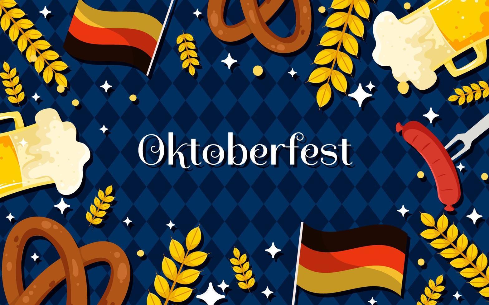 feliz fondo oktoberfest vector