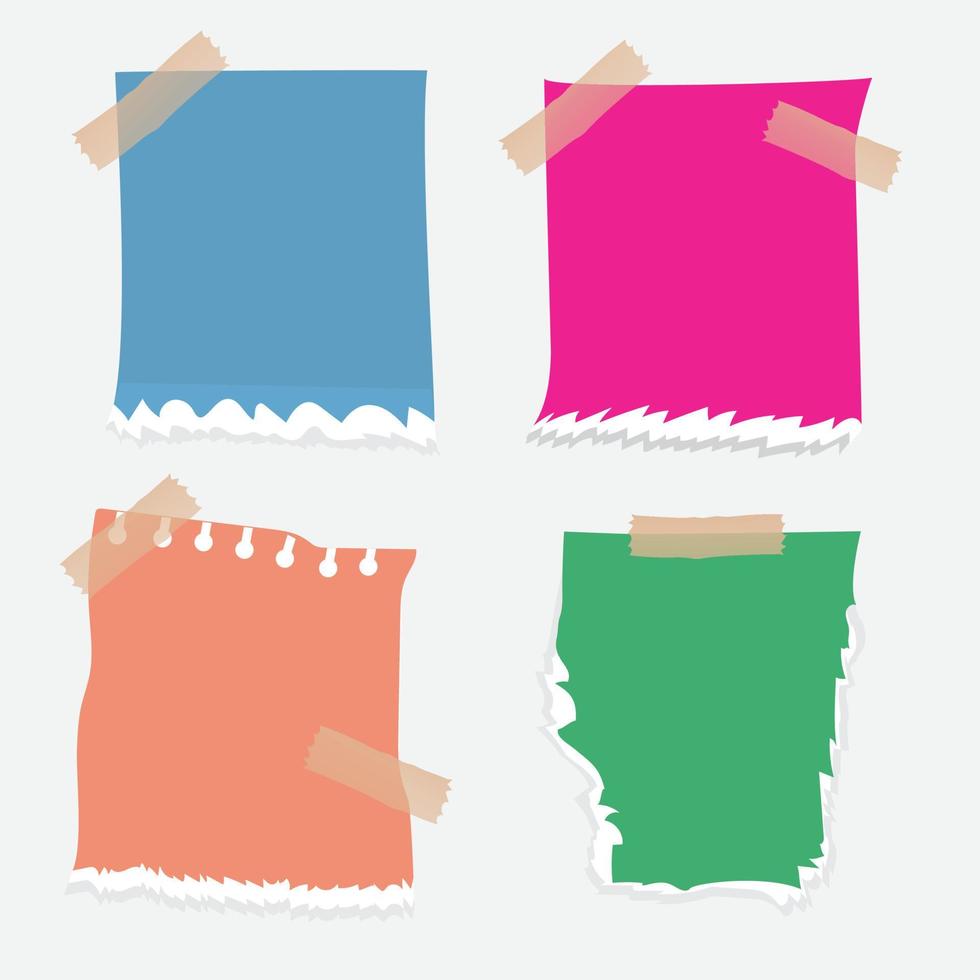 papel pancartas conjunto con pegajoso cinta vector