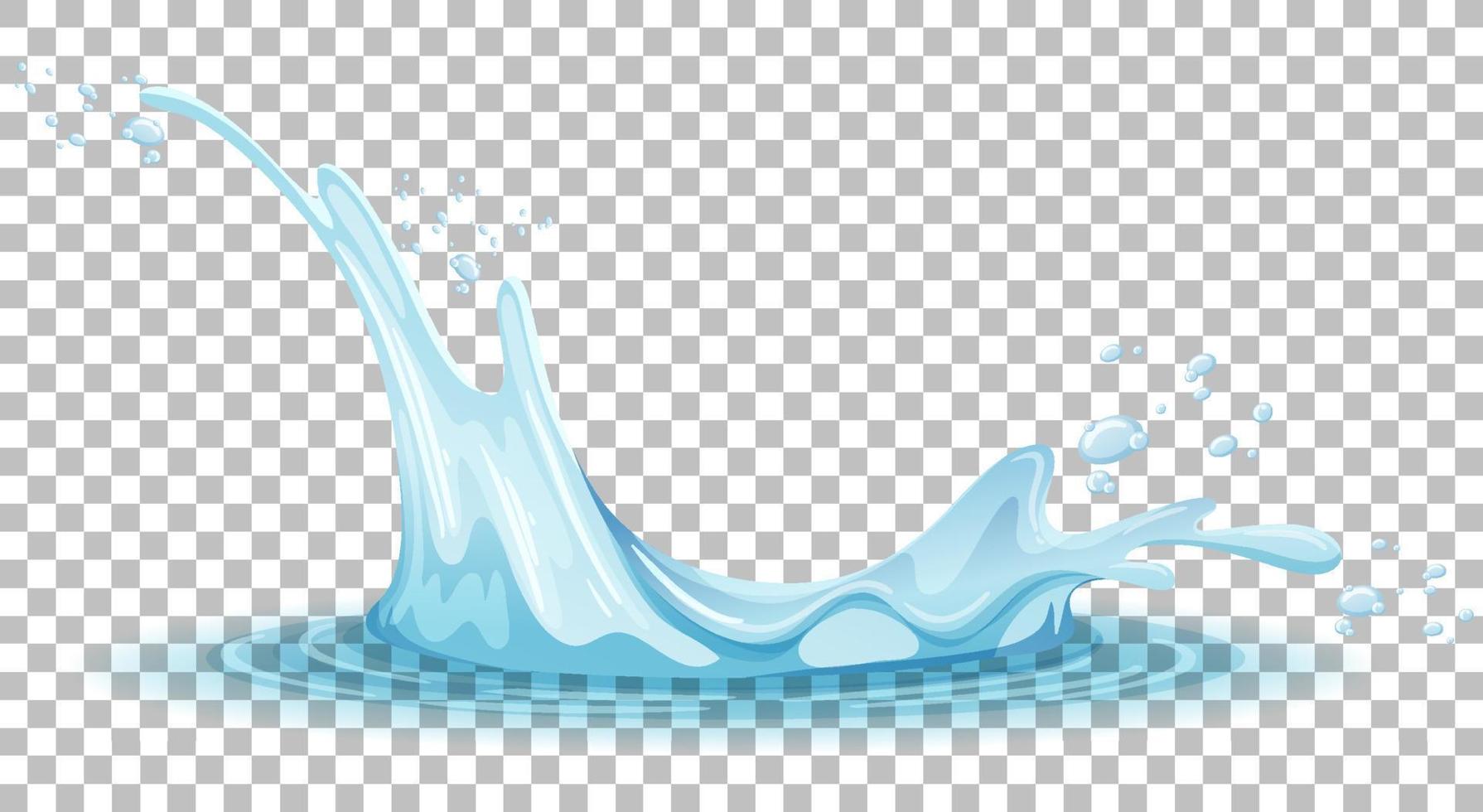 Water splash on grid background vector
