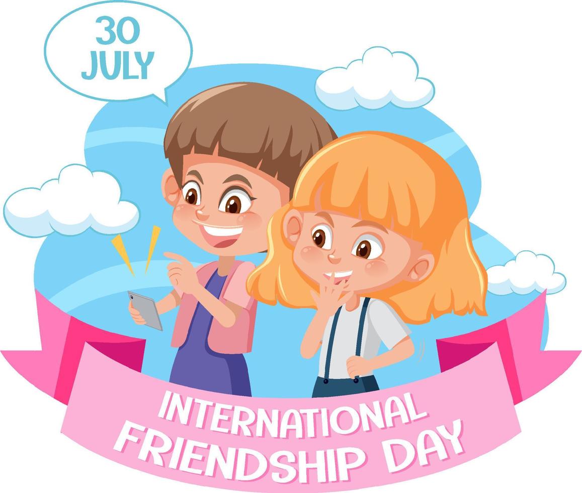 International Friendship Day banner design vector