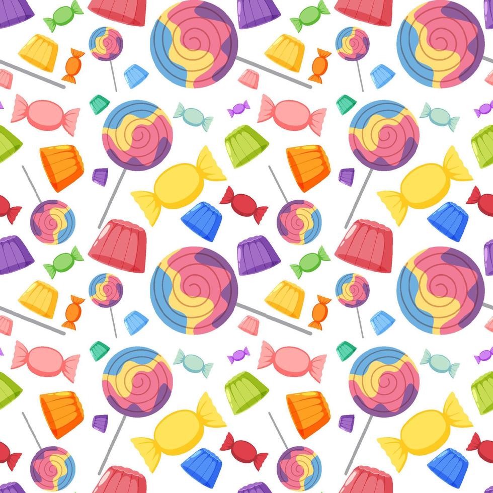 Sweet dessert seamless pattern vector