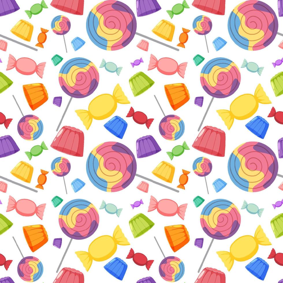 Sweet dessert seamless pattern vector