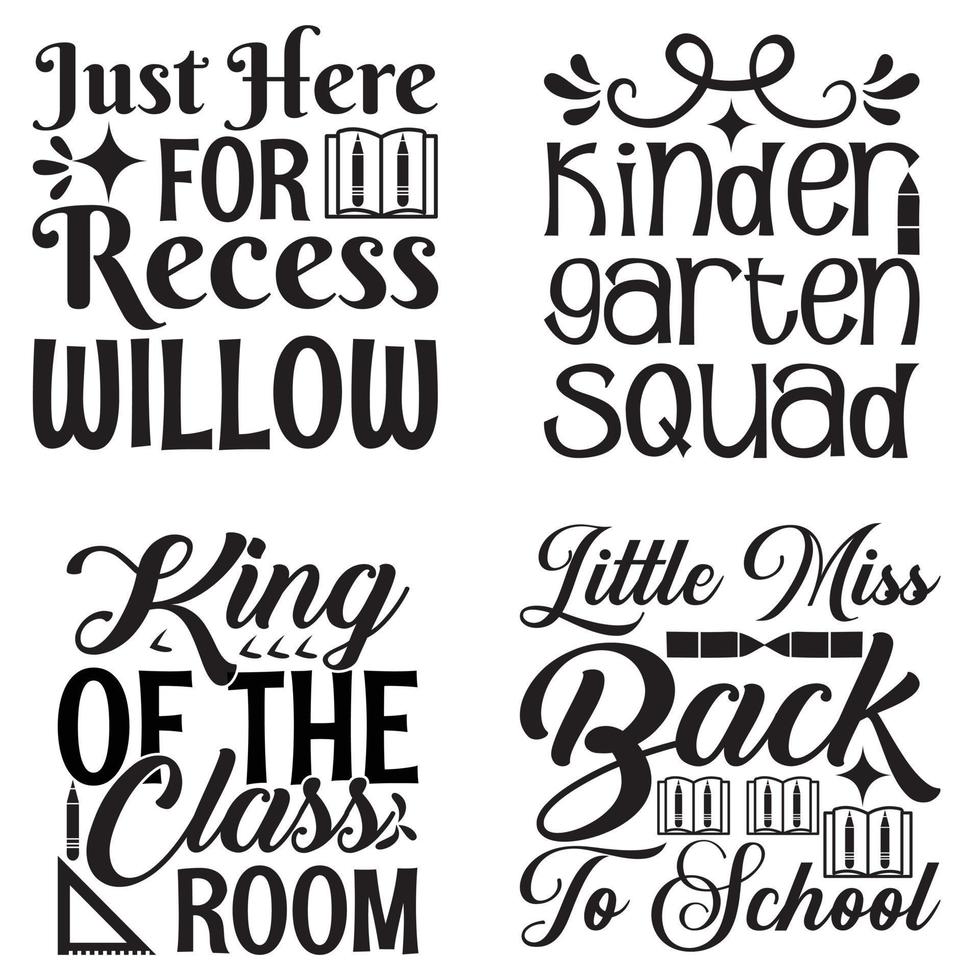Back To School T-shirt Design Bundle vector