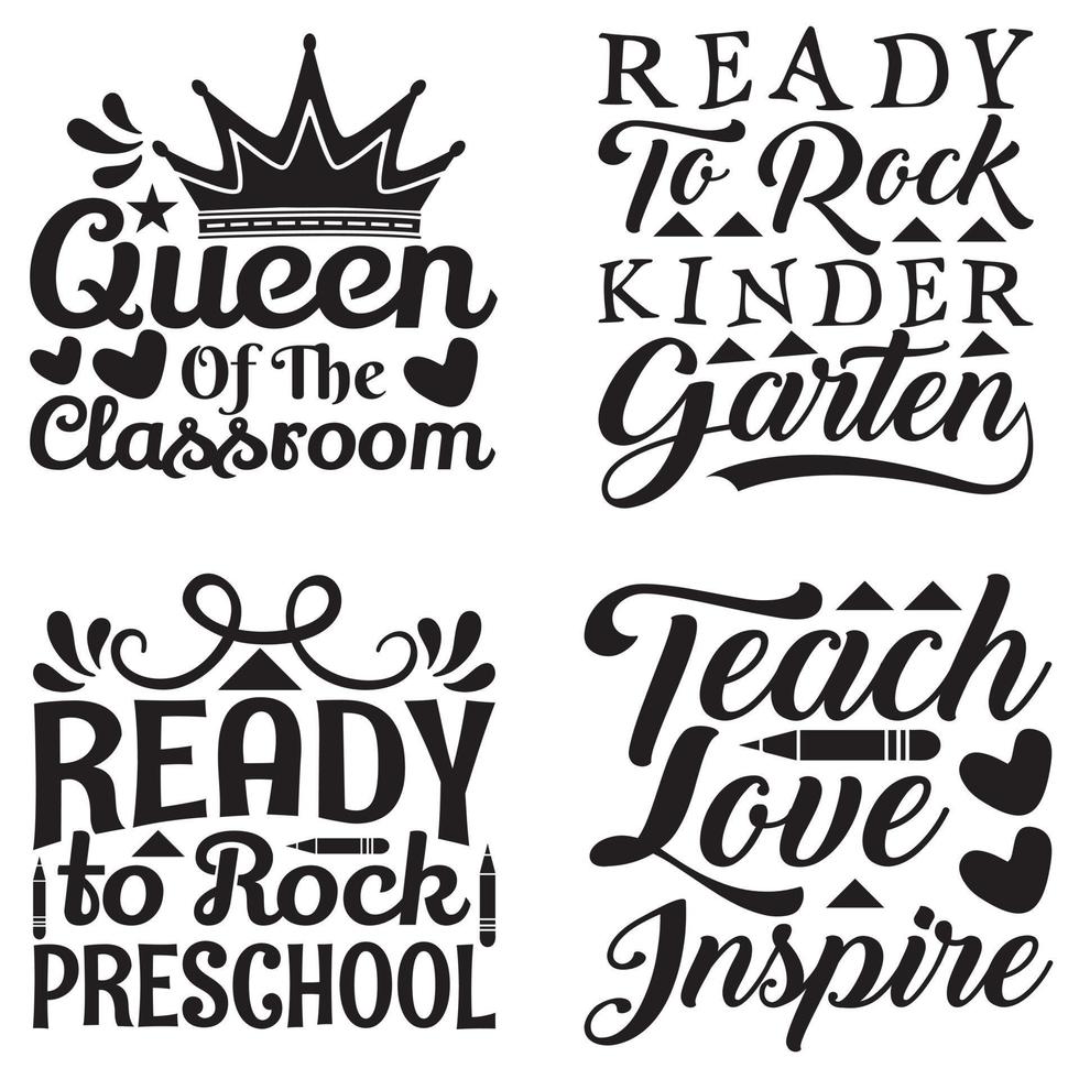 Back To School T-shirt Design Bundle vector