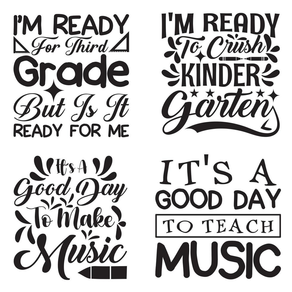Back To School T-shirt Design Bundle vector