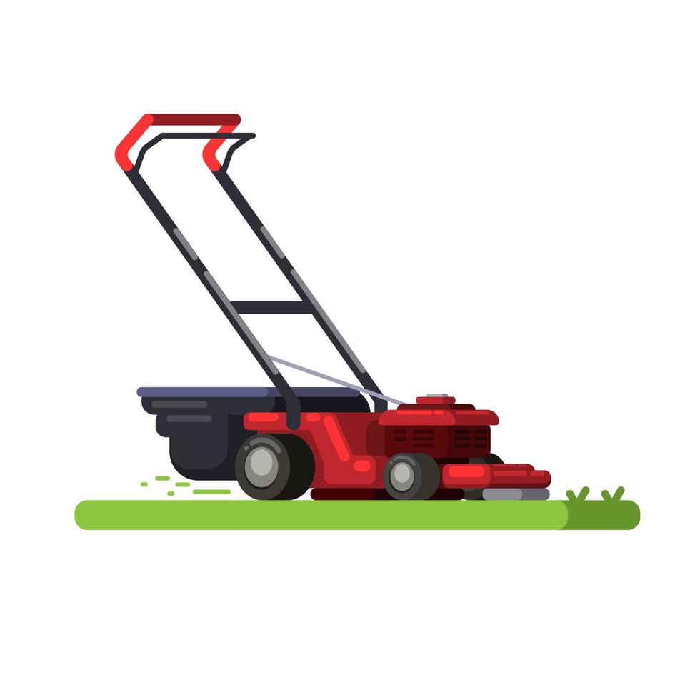 Grass cutter machine gardening tool illustration vector