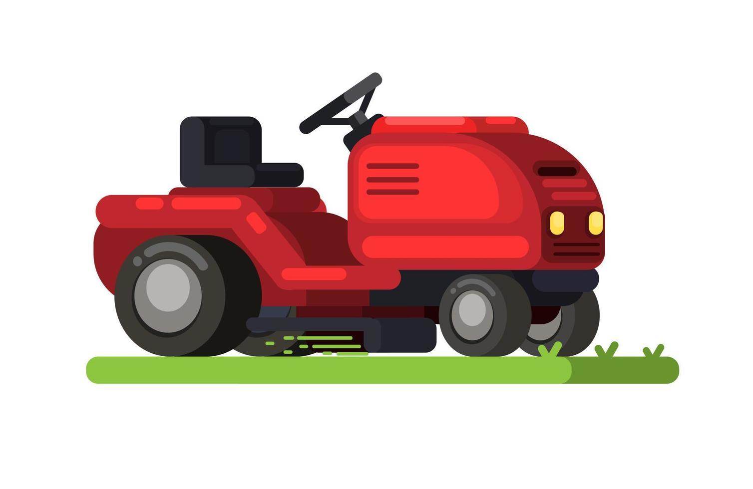 Grass Cutter lawn mower machine illustration vector