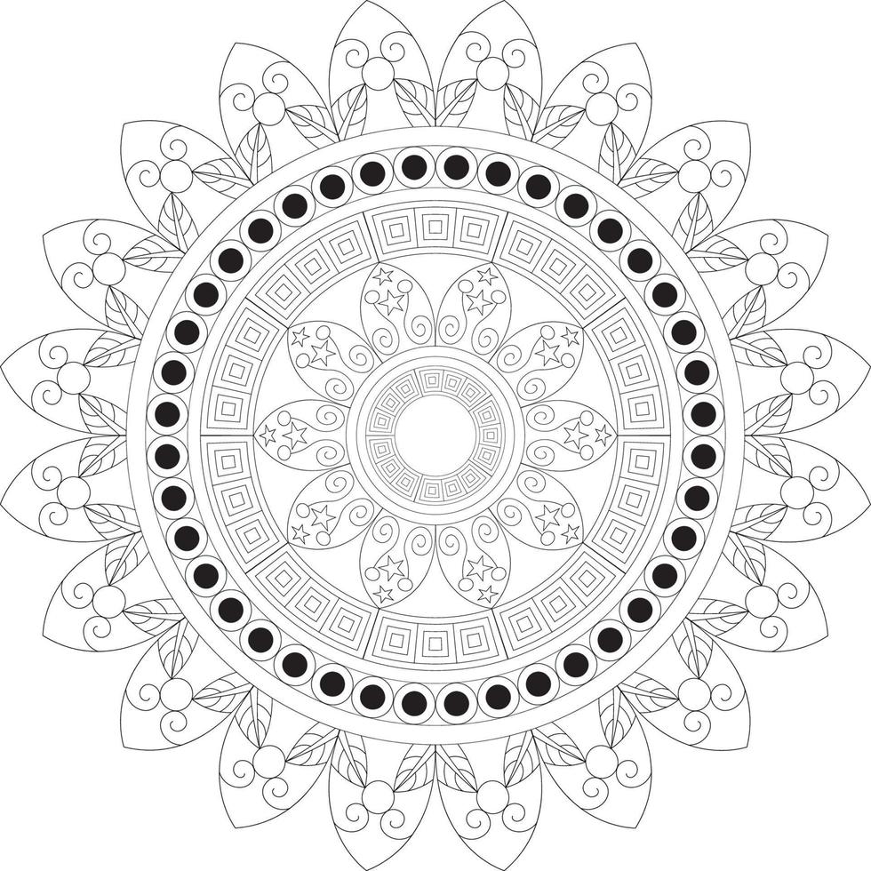 Mandala coloring pages vector