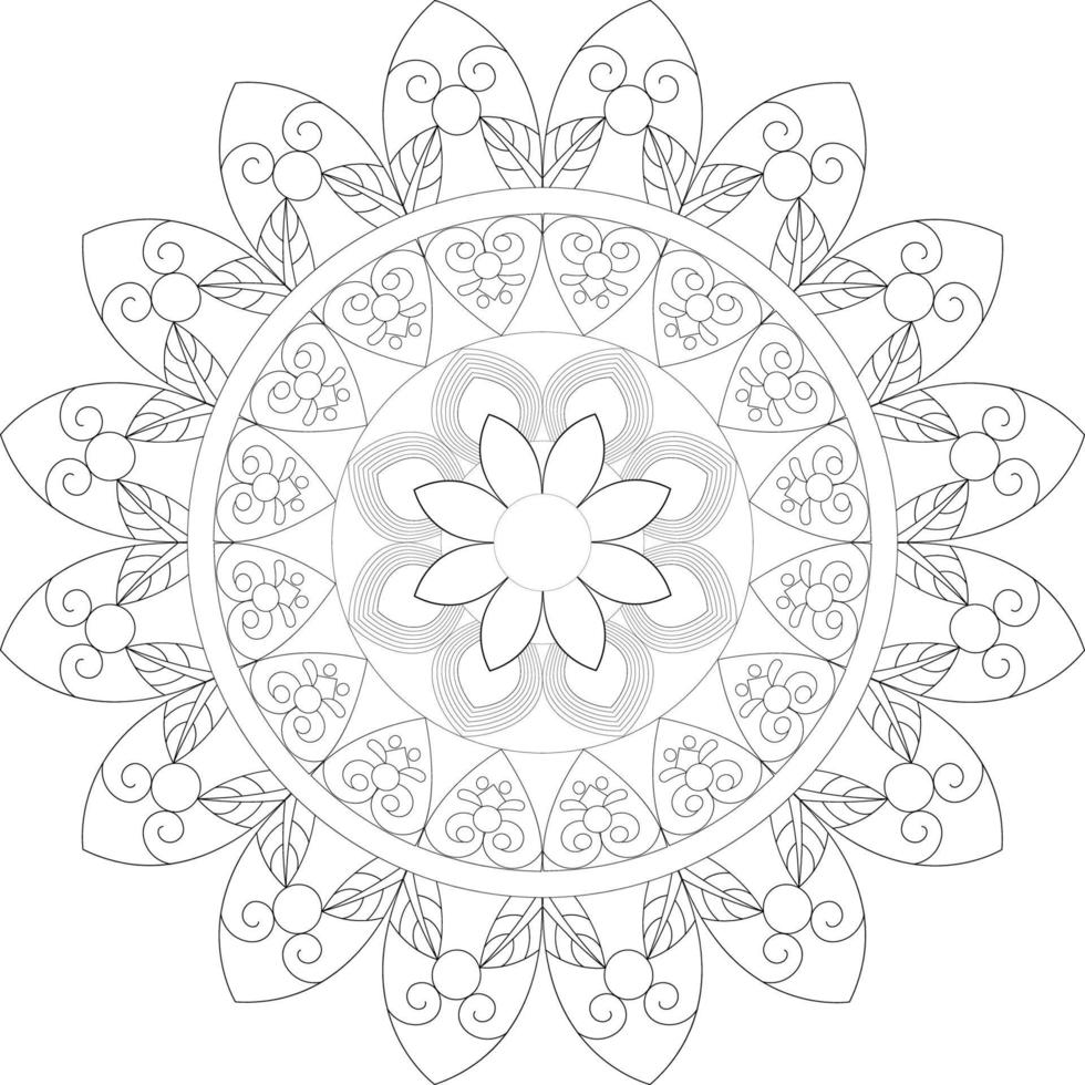 Mandala coloring pages vector