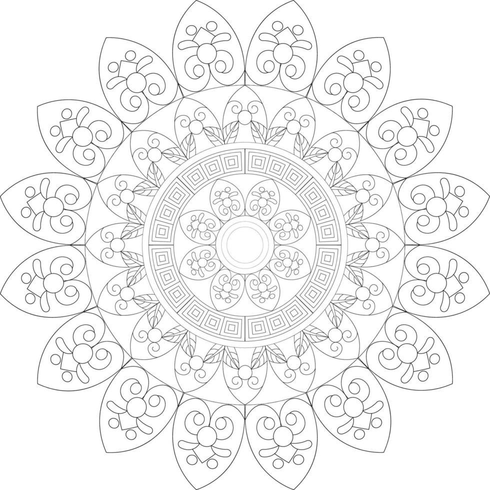 Mandala coloring pages vector