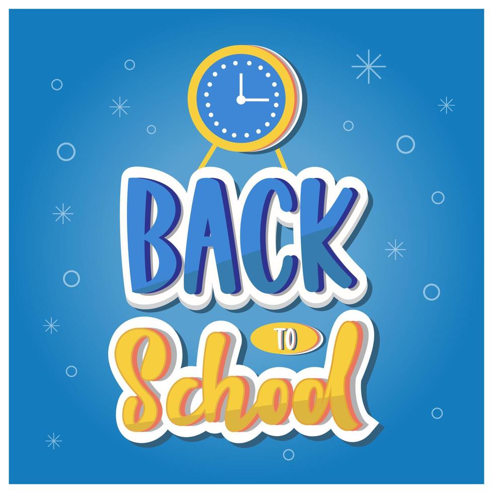 Back to school editable text effect typography vector illustration colorful modern and school items elements decoration background.