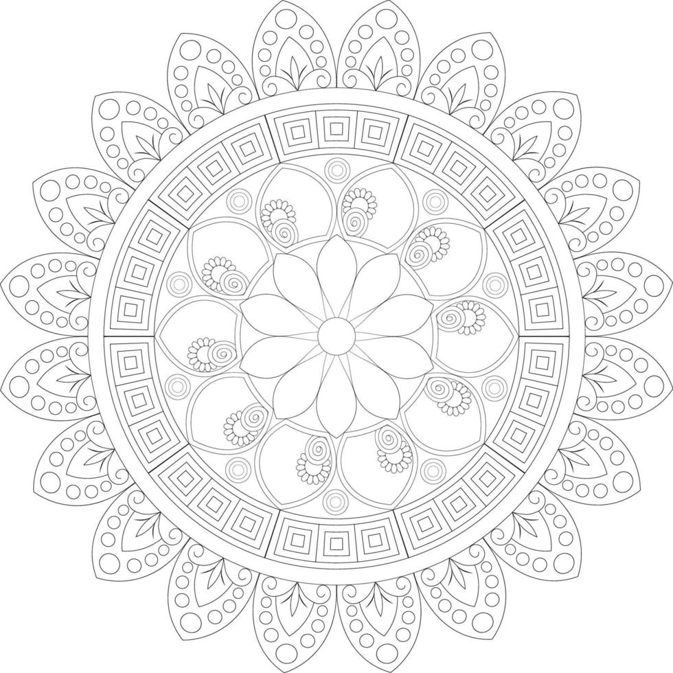 Mandala coloring pages vector