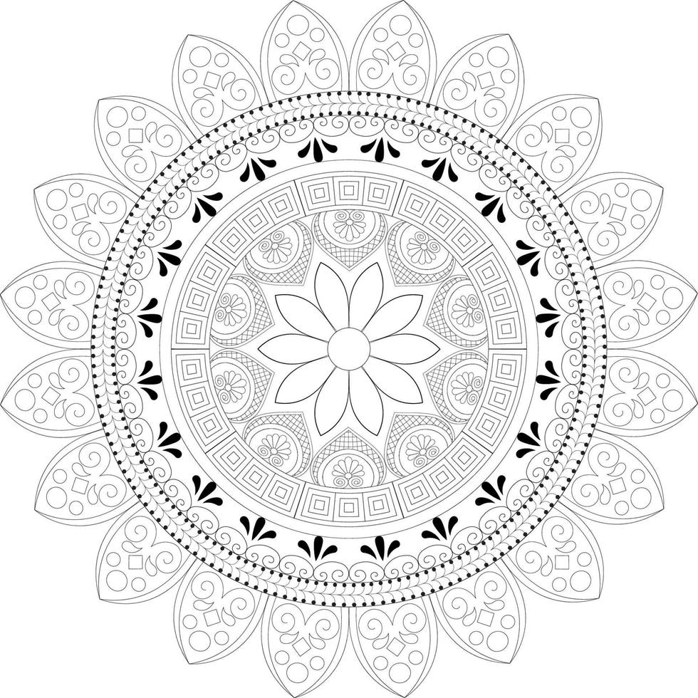 Mandala coloring pages vector