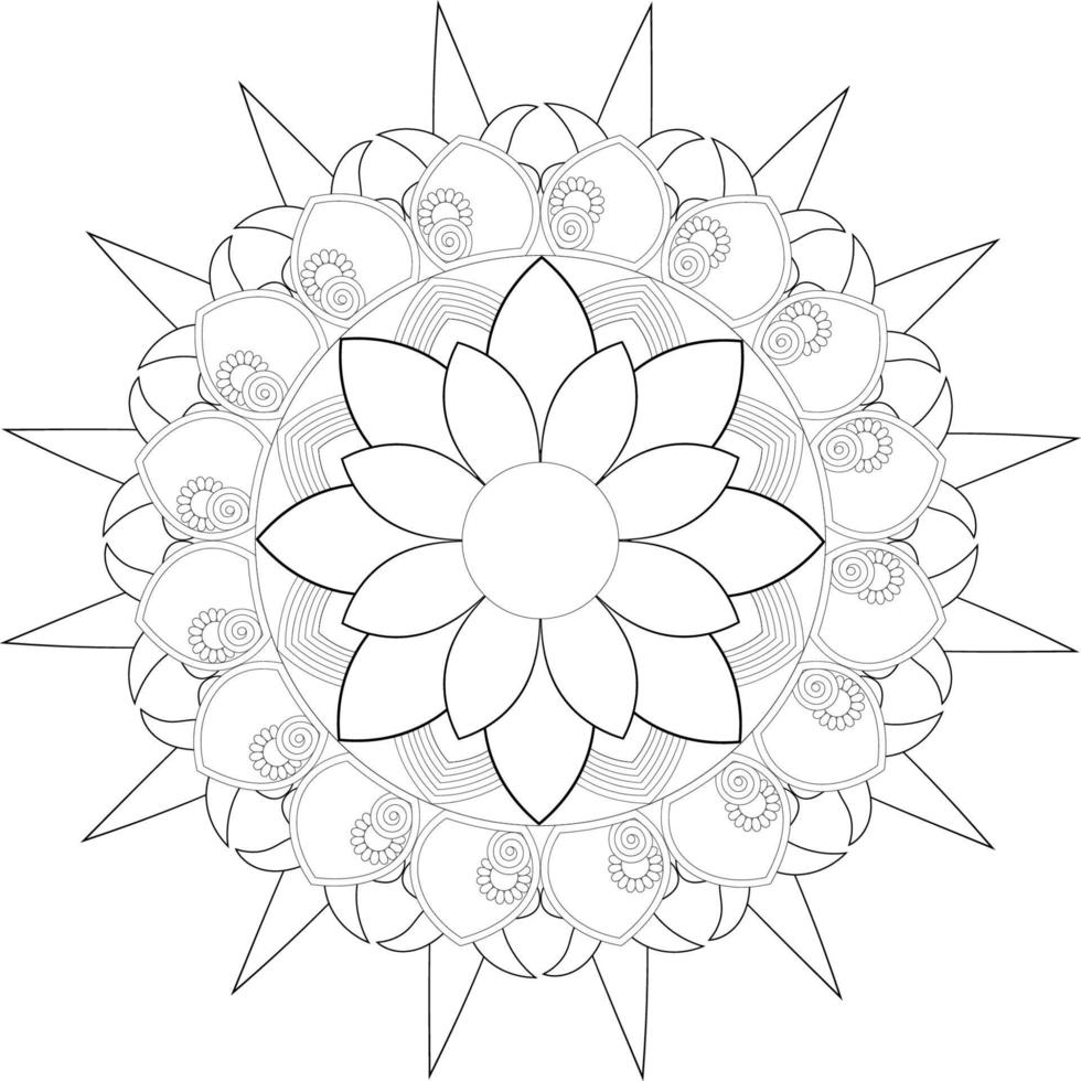 Mandala coloring pages vector