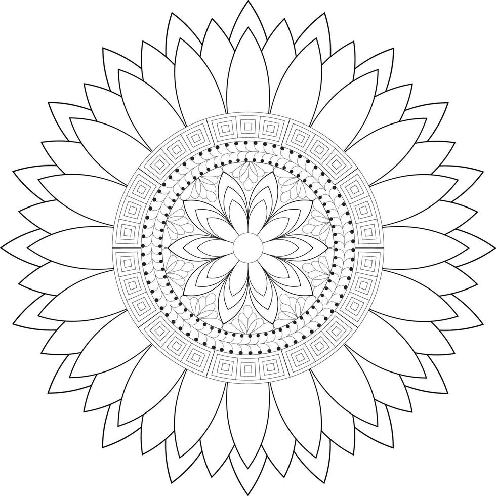 Mandala coloring pages vector