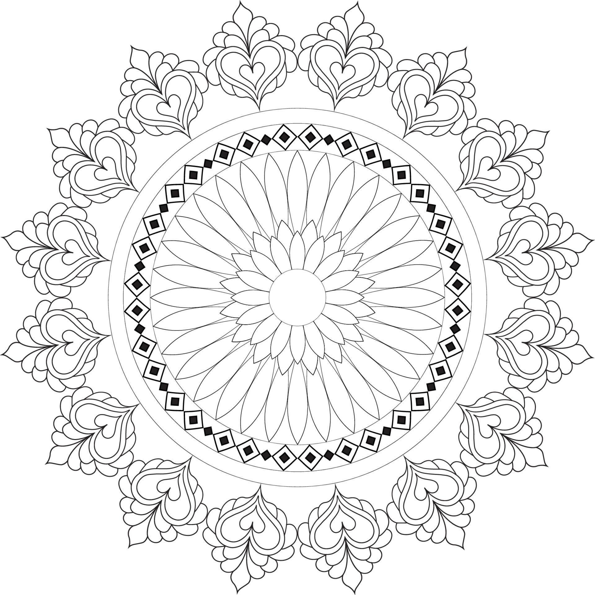 Mandala coloring pages 19862050 - Mandala Coloring Pages Free Vector 