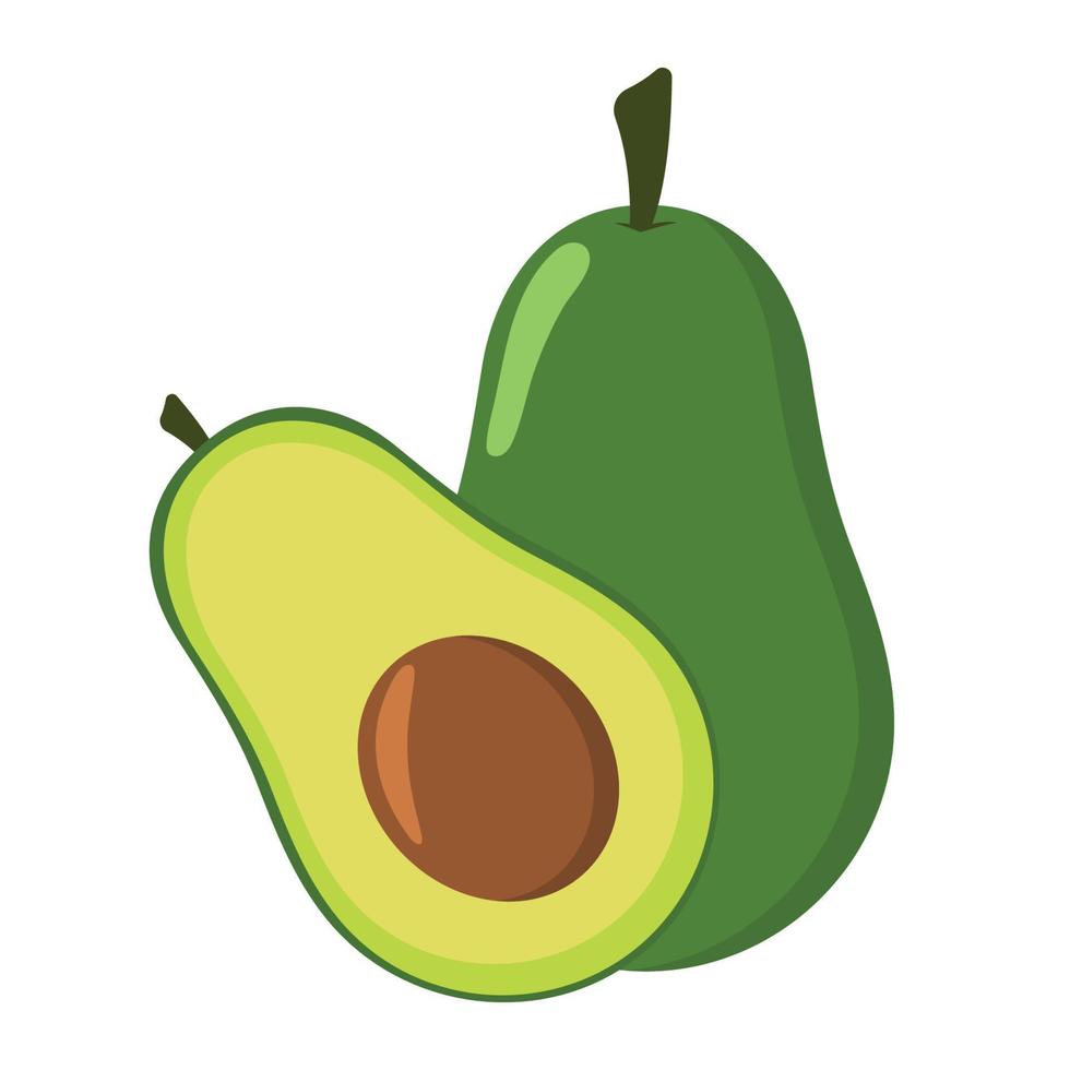 Cute Avocado Icon Vector Clip art Illustration Image Design